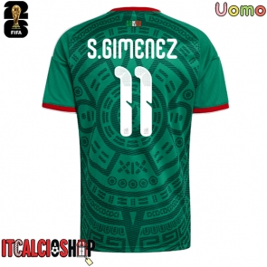 Messico Santiago Gimenez #11 Prima Maglia Mondiali 2026 Manica Corta
